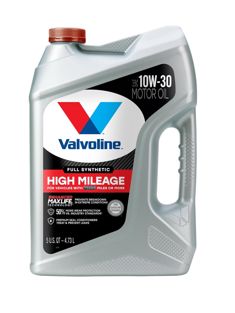 Valvoline Full Synthetic High Mileage with MaxLife Technology 10W30 Motor Oil 5 Quart