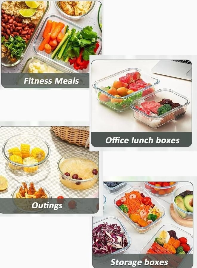 Food Storage Container Set Of 12 Pieces with Locking Lids Reusable Food Container Plastic Stackable Kitchen Organizer Boxes Tupperware BPA Free And Microwave Freezer Dishwasher Safe  - Image 2