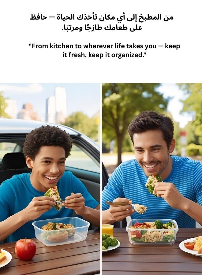 Food Containers BPA-Free Locking lids Food Storage Container 100% Leakproof Food Storage Container Plastic Set 12-Piece Stackable Kitchen Organizer  Microwave Freezer Dishwasher Safe - Image 4