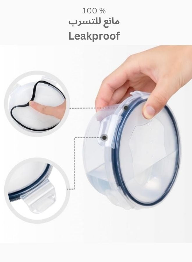 Food Containers BPA-Free Locking lids Food Storage Container 100% Leakproof Food Storage Container Plastic Set 12-Piece Stackable Kitchen Organizer  Microwave Freezer Dishwasher Safe - Image 5