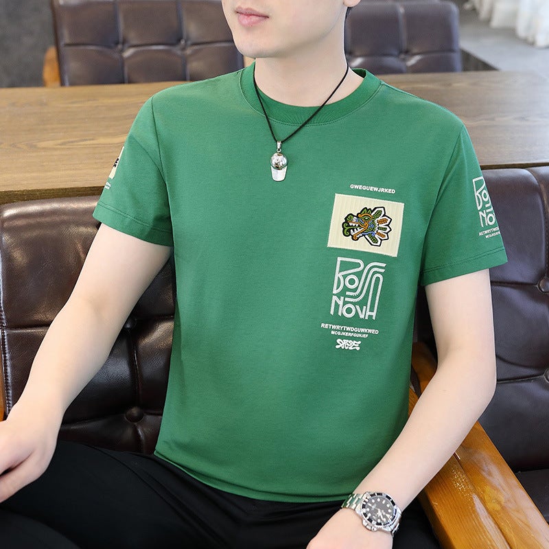 Daifa Men'S 2024 Men'S T-Shirt Trendy Casual Loose All-Match Top T-Shirt Men'S Round Neck T-Shirt - Image 5