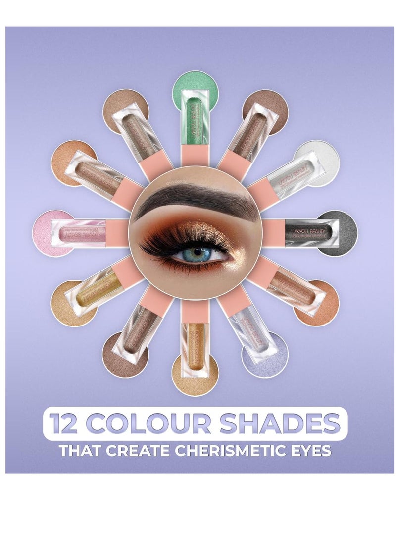 LAKYOU BEAUTY - LAKYOU BEAUTY Metallic Glow Liquid Eyeshadow     Bold and Shimmery Metallic Finish - Image 1