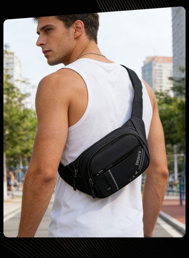Joychic Men's Outdoor Sports Large Capacity Multifunctional Waist Bag - Image 3
