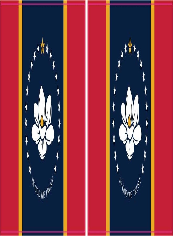 StickerTalk in God We Trust Mississippi Flag Vinyl Stickers, 1 Sheet of 2 Stickers, 2.5 inches by 1.5 inches Each - Image 1