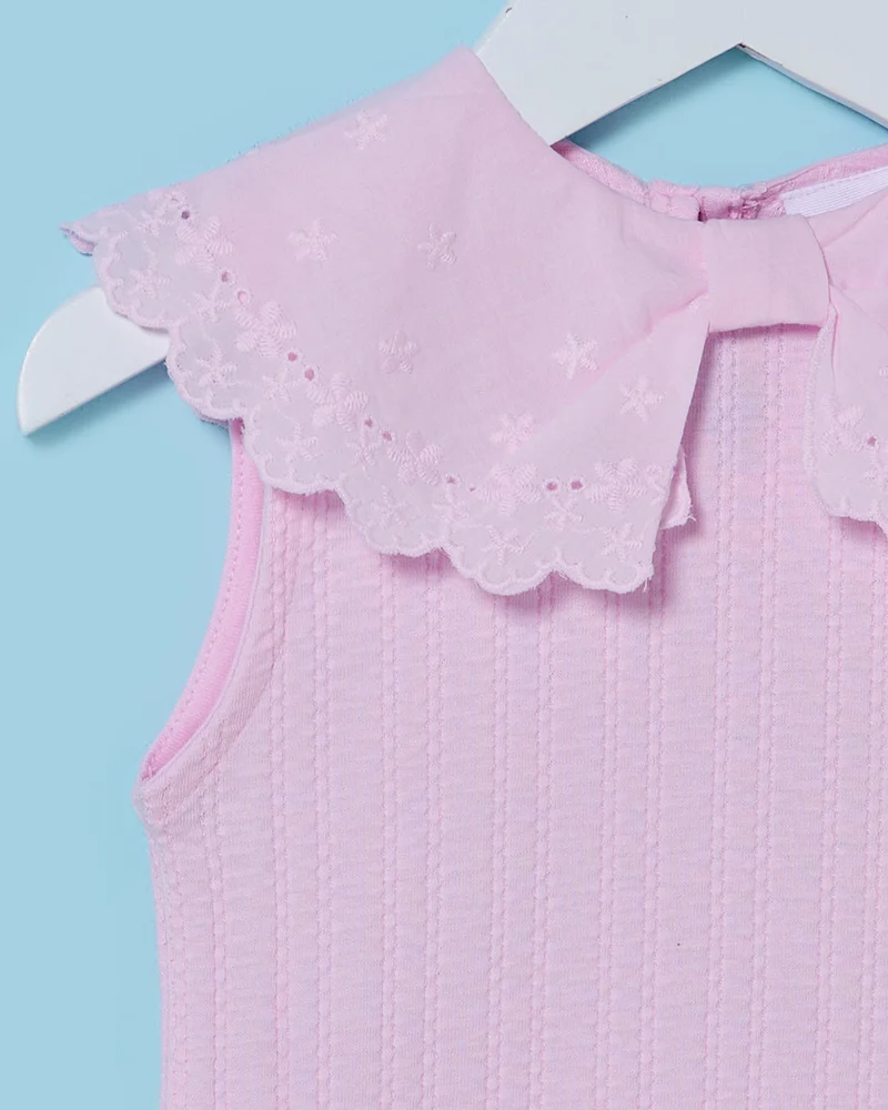 Redtag Infant Girls Pink Collared Blouse