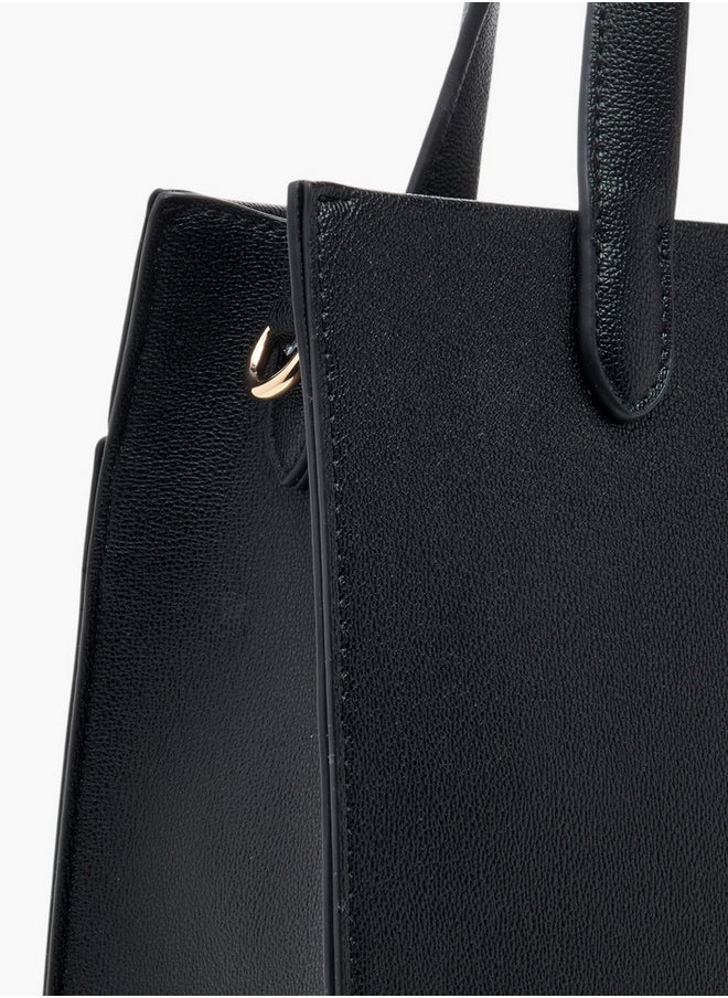 Celeste Solid Tote Bag with Double Handles and Detachable Strap  - Image 5
