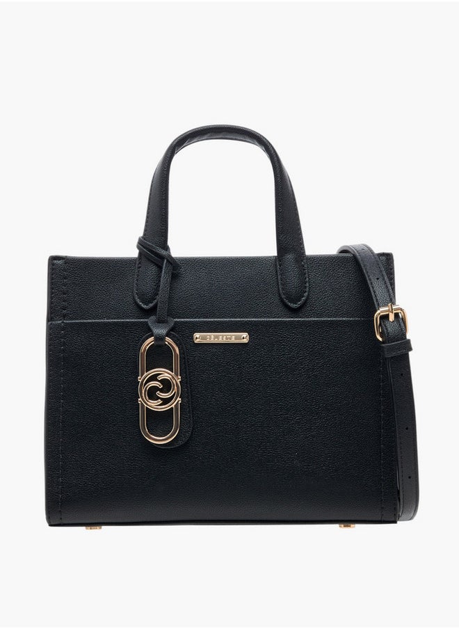 Celeste Solid Tote Bag with Double Handles and Detachable Strap  - Image 1
