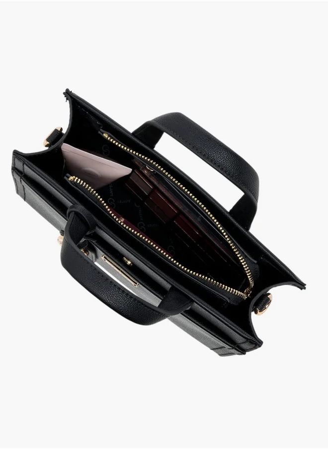 سيليست Solid Tote Bag with Double Handles and Detachable Strap