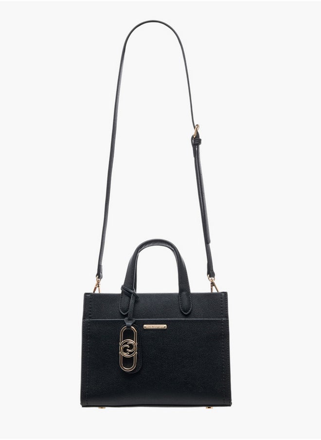 Celeste Solid Tote Bag with Double Handles and Detachable Strap  - Image 2