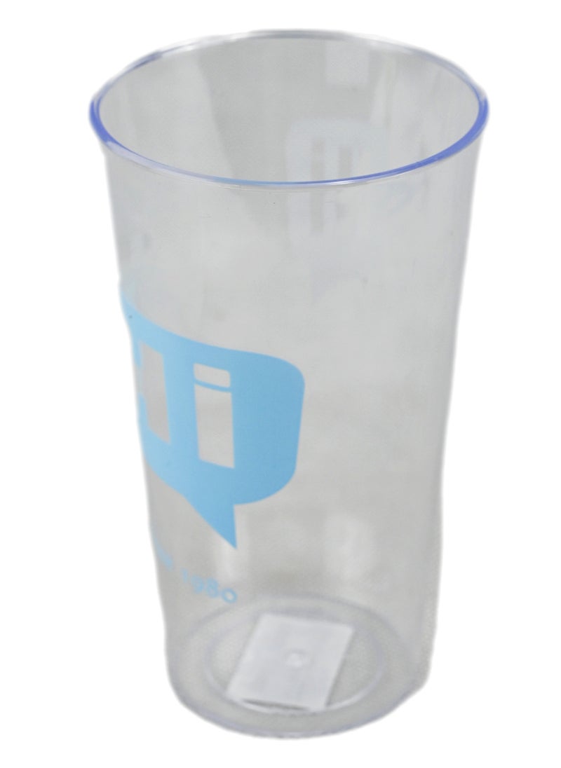 Toddler Transparent Hi Printed Glass, Kids Cup With Lid And Straw, Smoothie Cup With Lid And Straw For Traveling And School Use (Blue)