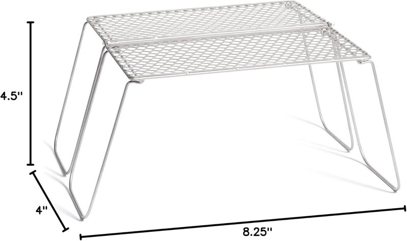 Vargo Titanium Bifold Foldable Campfire Grill - Portable Titanium Grill Surface with Legs - 60+ Square Inch Cooking Surface for Backpackers and Campers - Image 5