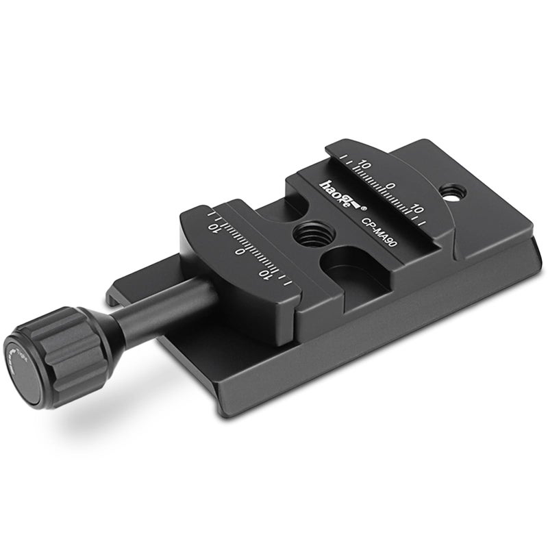 Haoge CP-MA90 Quick Release Plate QR Clamp Adapter Convertor for Select Manfrotto Tripod Fluid Video Head to Arca-Swiss Compatible, Fit 501PL / Q5 / 504PLONG / 500PLONG Heads - Image 1