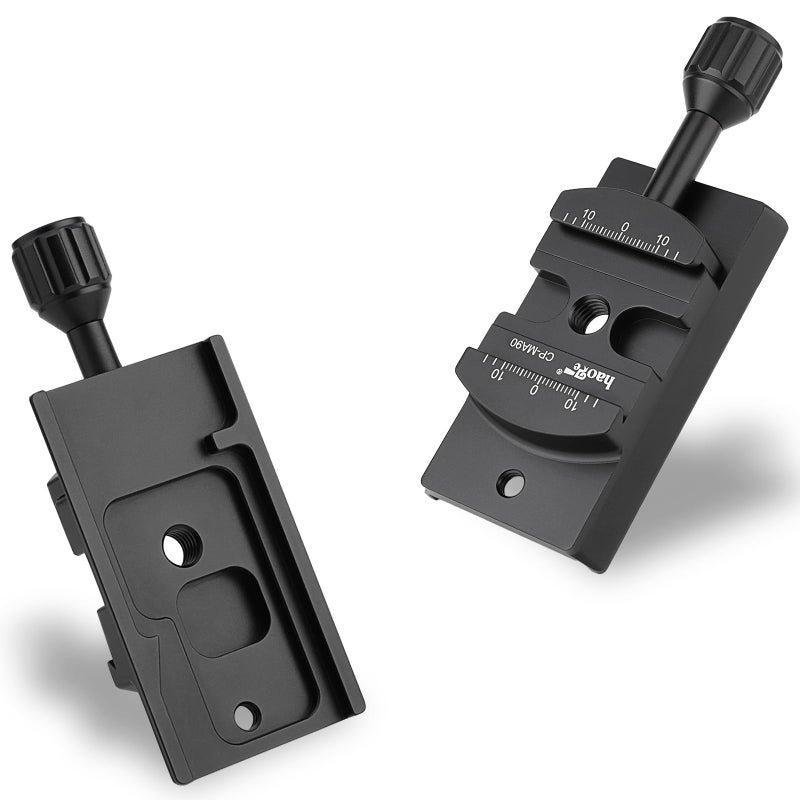 Haoge CP-MA90 Quick Release Plate QR Clamp Adapter Convertor for Select Manfrotto Tripod Fluid Video Head to Arca-Swiss Compatible, Fit 501PL / Q5 / 504PLONG / 500PLONG Heads - Image 2