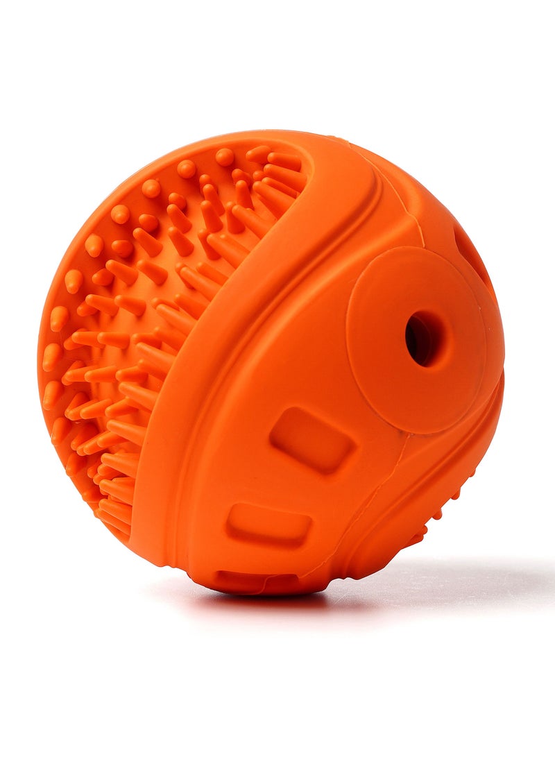 GULFLINK Non Toxic Natural Rubber Squeaky Toy for Dogs Orange - Image 1