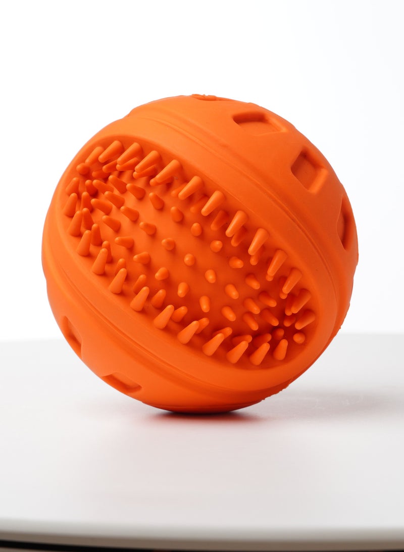 GULFLINK Non Toxic Natural Rubber Squeaky Toy for Dogs Orange - Image 3
