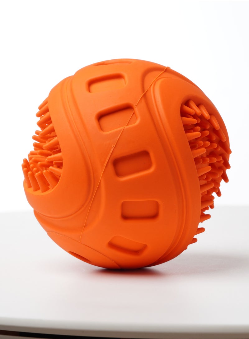 GULFLINK Non Toxic Natural Rubber Squeaky Toy for Dogs Orange - Image 2