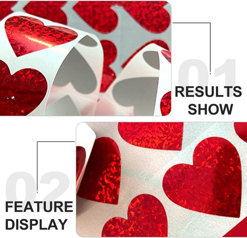 كلاراكو ملصقات كلاركو 2 لفافة، ختم ملصق، ملصقات على شكل قلب للخبز، زخارف، ملصقات على شكل قلب، ملصقات على شكل قلب، ملصقات عيد الحب الحمراء، ملصقات على شكل قلب، ملصق زخرفي، حب جميل - Image 3