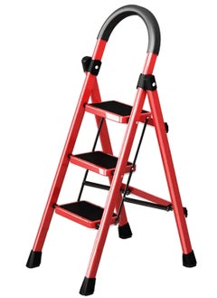 Metal 3-Step Ladder Compact & Lightweight Step Stool for Home Office Garage and Outdoor Use Sturdy Non Slip Design for Maximum Safety and Convenience
