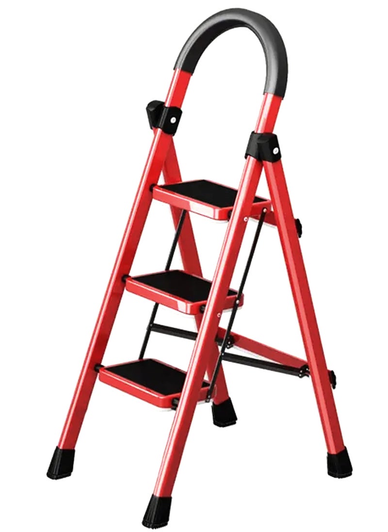 Generic - Metal 3-Step Ladder Compact & Lightweight Step Stool for Home Office Garage and Outdoor Use Sturdy Non Slip Design for Maximum Safety and Convenience - Image 1