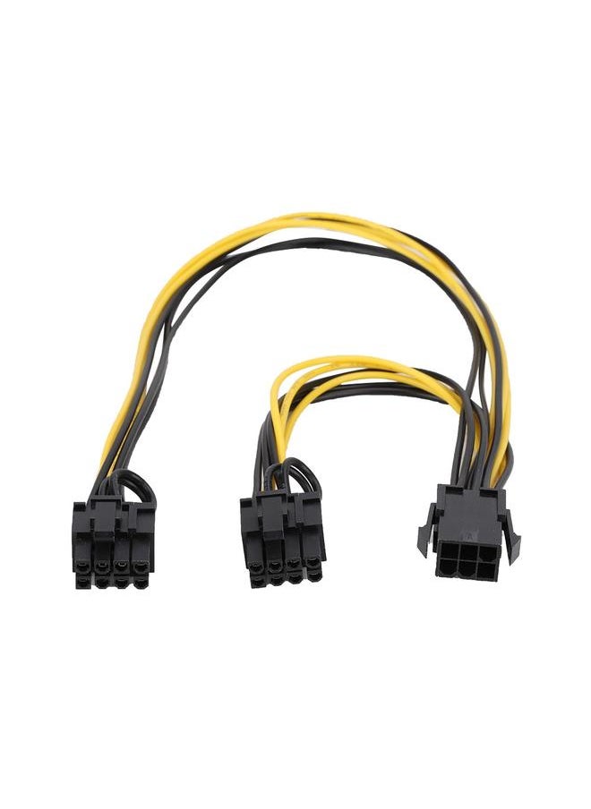 Thoraya 6Pin to Graphics Video Card Double PCI-E 8Pin ( 6Pin + 2Pin ) Power Supply Splitter Cable Cord  - Image 3