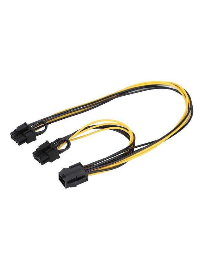 Thoraya 6Pin to Graphics Video Card Double PCI-E 8Pin ( 6Pin + 2Pin ) Power Supply Splitter Cable Cord  - Image 2