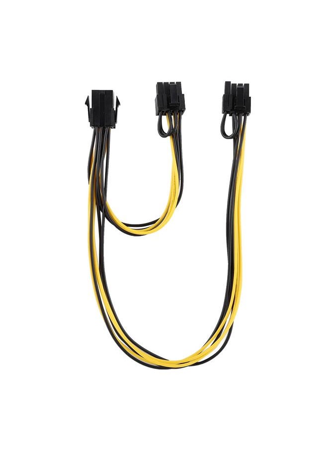 Thoraya 6Pin to Graphics Video Card Double PCI-E 8Pin ( 6Pin + 2Pin ) Power Supply Splitter Cable Cord  - Image 5