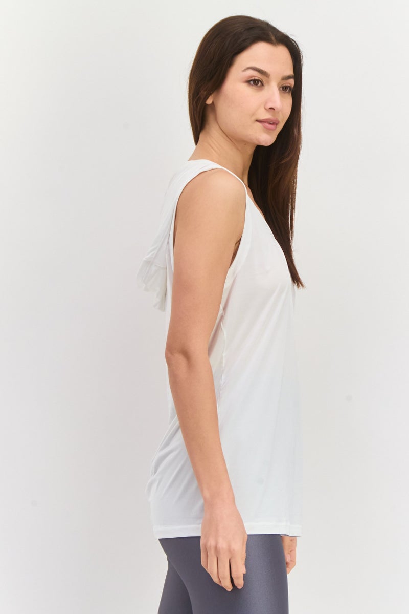 PUMA Women Sportswear Fit Sleeveless Hooded Outdoor Top, White  - Image 2