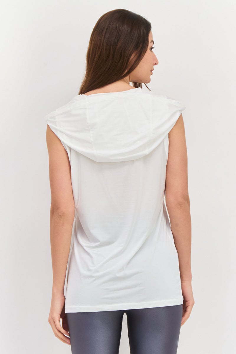 PUMA Women Sportswear Fit Sleeveless Hooded Outdoor Top, White  - Image 4