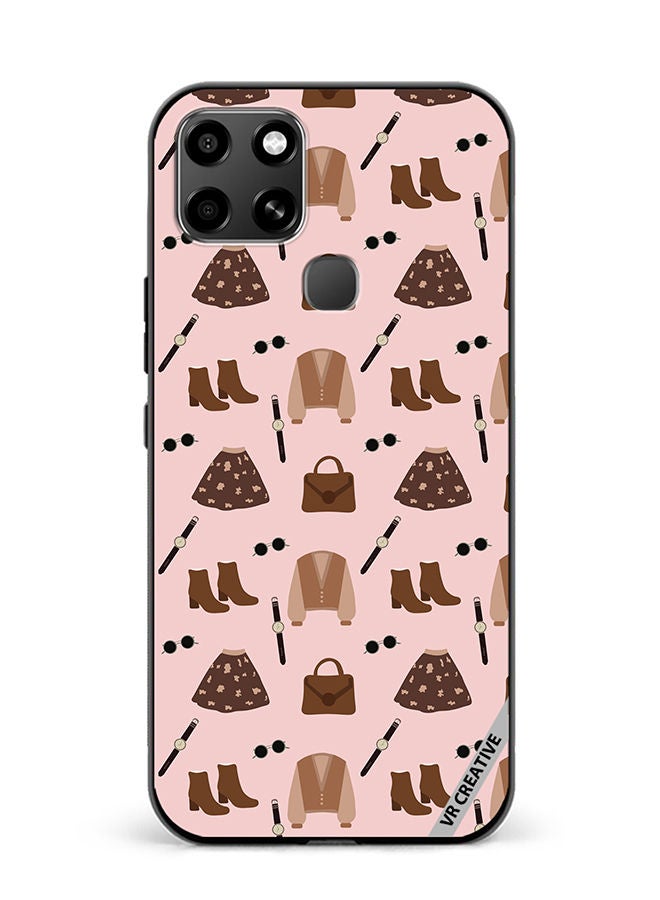 VR CREATIVE Protective Case Cover For Infinix Smart 6 Outfit Vintage Vector 2 Design Multicolour - Image 1