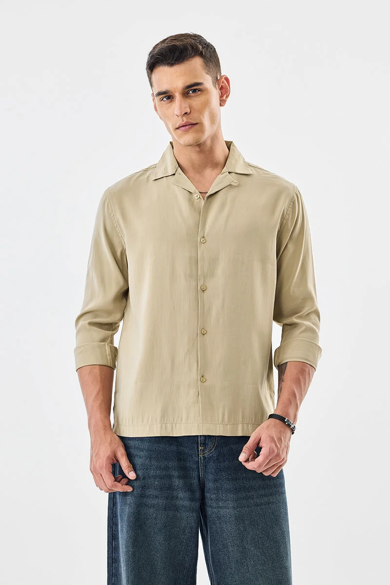 SNITCH Beige Box Fit Shirt