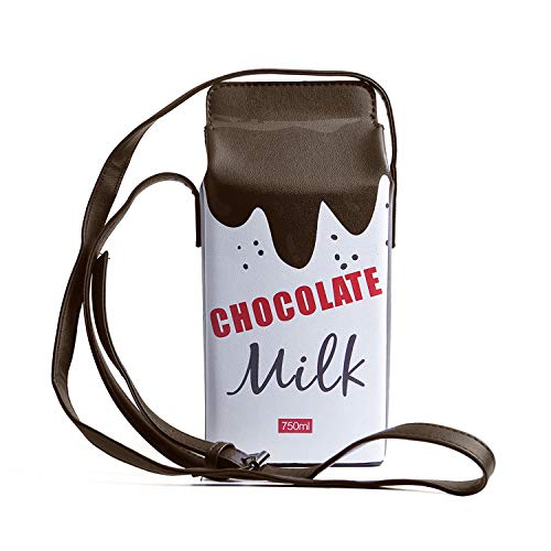 LUI SUI Fruits Banana Strawberry Milk Box Cross Body Purse Bag Women Phone Wallet Shoulder Bags - Image 1