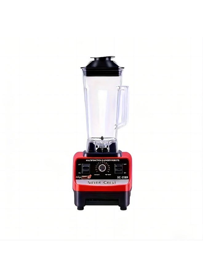 SILVER CREST Blender and Food Processor SILVER CREST 4500W High Speed Heavy Duty Commercial Mixer Grinder for Grinding Fruit Juice Smoothies and Baby Food Model SC-1589 Red - Image 1