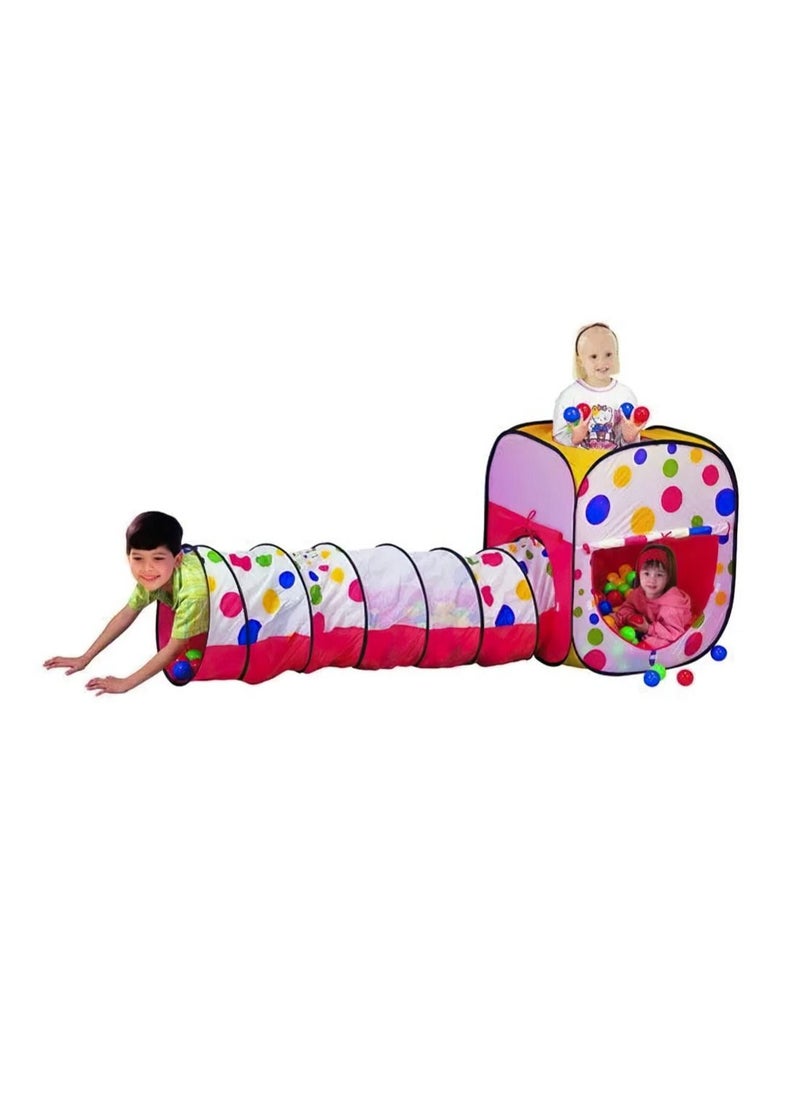null - Foldable 2 in 1 Magic Tent with Tunnel and 100 Balls The Ultimate Ball House Adventure Made in Taiwan - Image 1