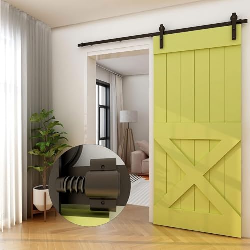 CCJH Barn Door Stopper for 40mm Width Flat Barn Door Track, Adjustable Spring Door Stoppers 2 Pack - Image 2