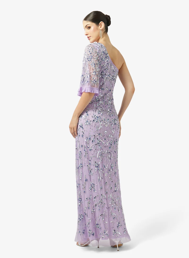 فروك اند فرل فستان ماكسي بكتف واحد وترتر