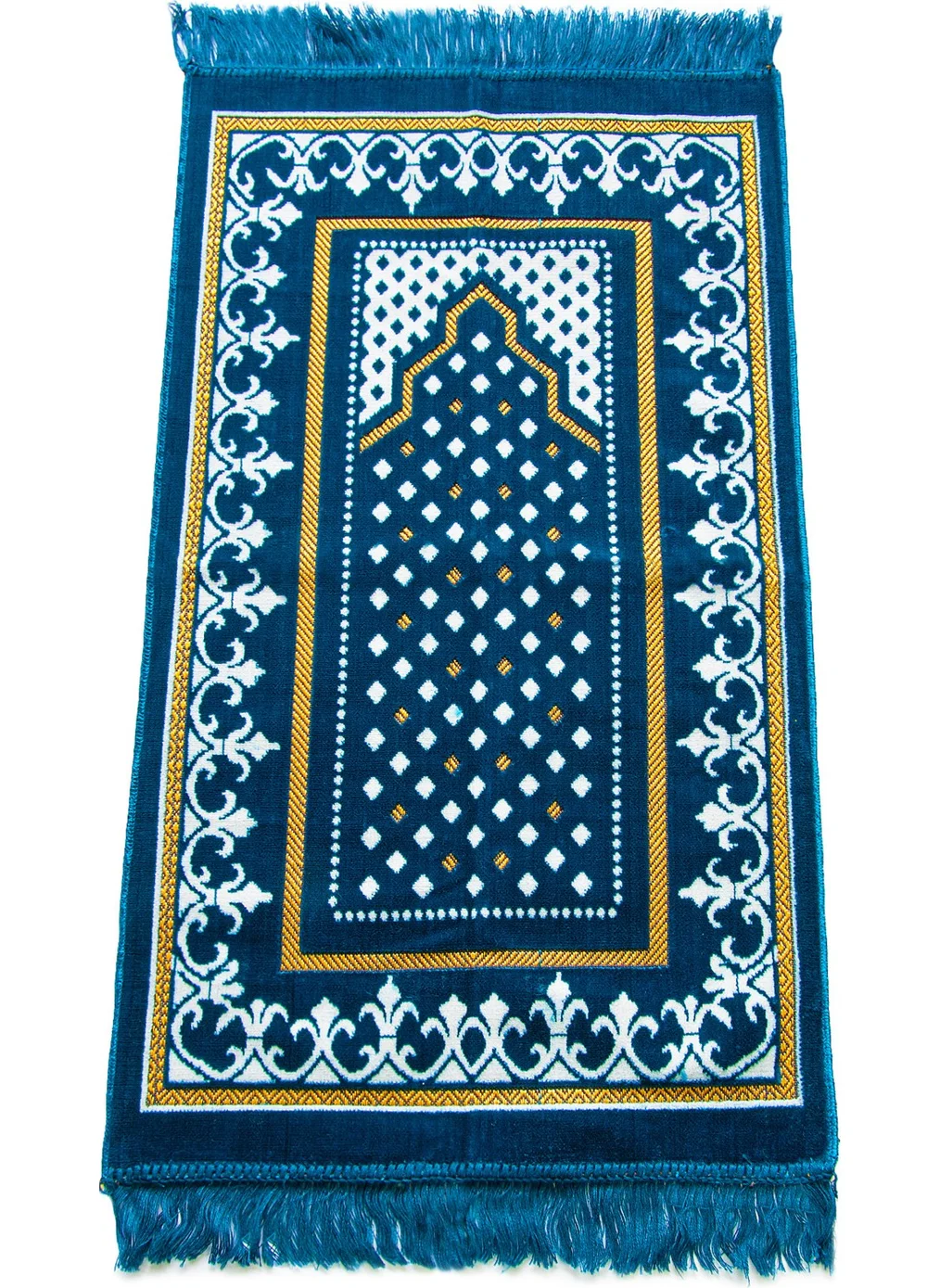 İhvan Ihvan Dodya Velvet Children's Prayer Rug - Blue
