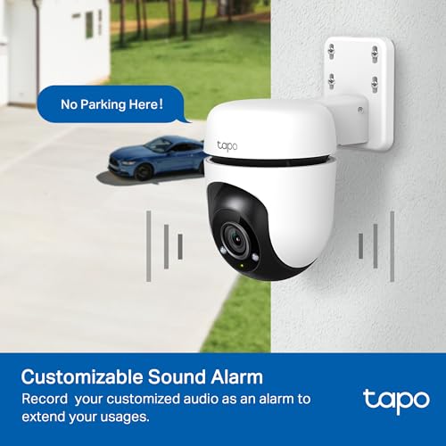 tapo كاميرا أمان واي فاي خارجية TP-Link Tapo بدقة 1080P، رؤية 360°، تتبع الحركة، تعمل مع أليكسا وGoogle Home، رؤية ليلية، كشف ذكي مجاني، تخزين سحابي وبطاقة SD، Tapo C500 - Image 5