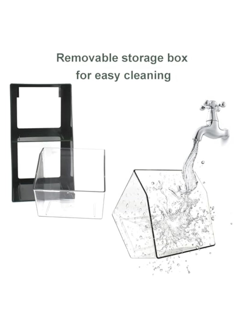Arabest Coffee Pod Storage with 2 Large Capacity Basket K Cup Holder Countertop Organizer for Creamer Keuring Espresso Capsule Plastic Tea Bag Organizer Green/Clear  - Image 4