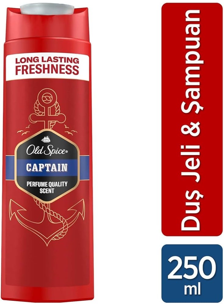 أولد سبايس غسول الجسم كابتن 3 في 1 250 مل