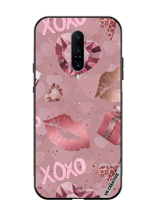 VR CREATIVE Protective Case Cover For OnePlus 7 Pro XOXO Design Multicolour - Image 1