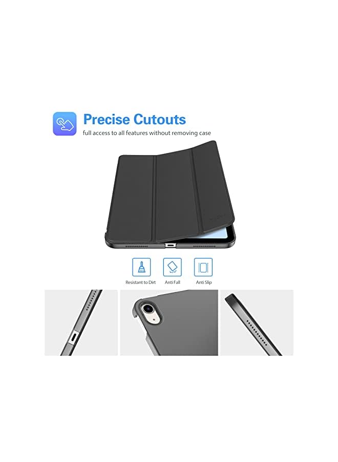 Procases for iPad 10th Generation Case 2022 iPad 10.9 Case, Slim Hard Shell Thin Transparent Back Tri-fold Protective Cases Shockproof Cover for 10.9 Inch 2022 iPad 10th Gen A2696 A2757 A2777 –Black - Image 4