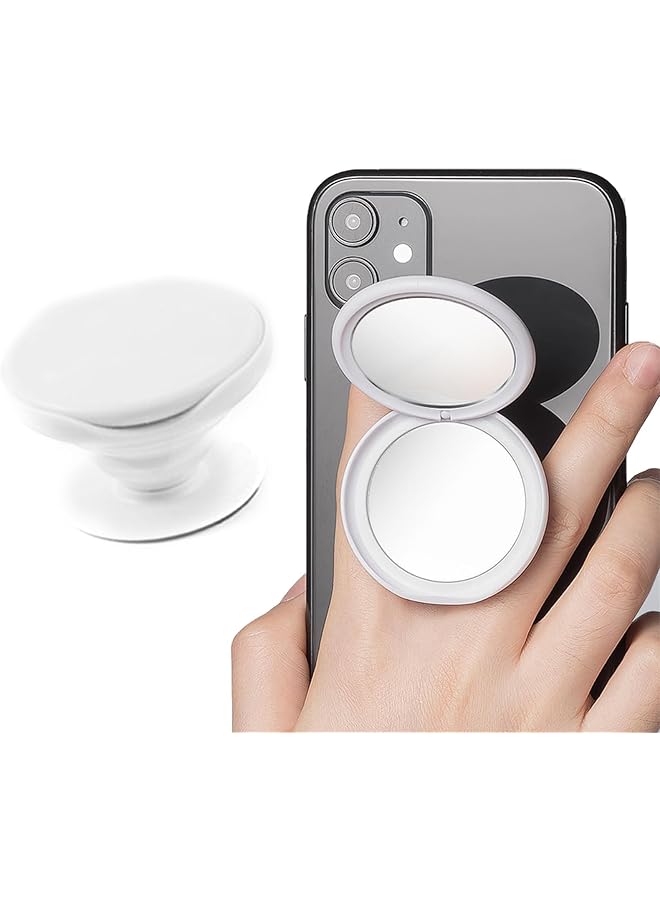 S-TOP Phone Ring Holder, 360° Rotating Grip Stand, Removable Mirror Design, Retractable Phone Holder for Mobile Devices, Universal Smartphone Accessory - Image 1