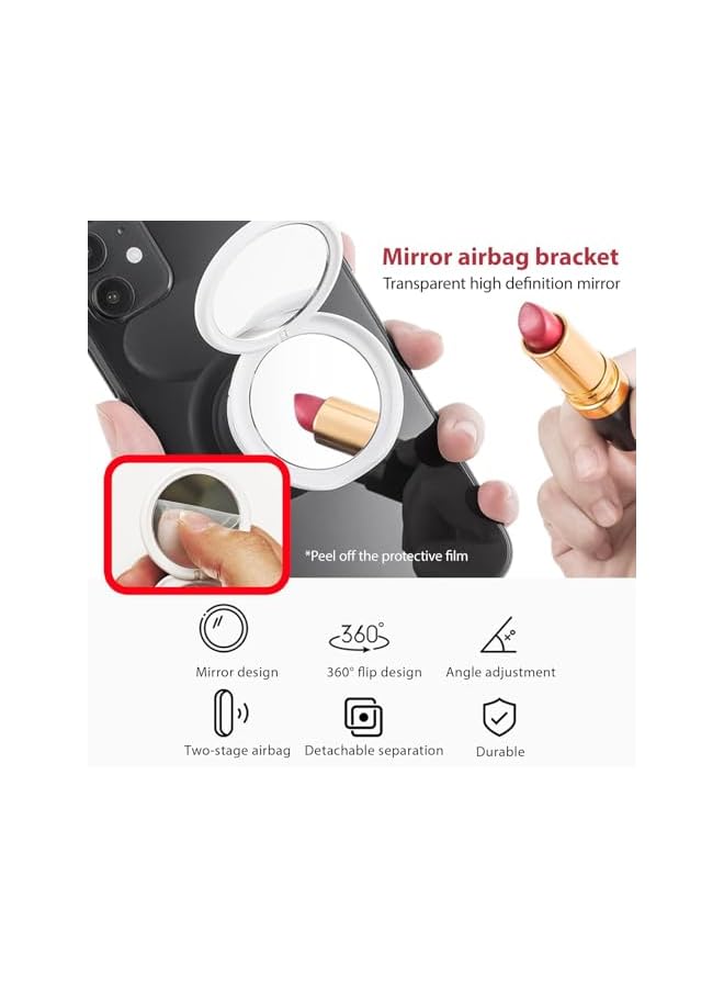 S-TOP Phone Ring Holder, 360° Rotating Grip Stand, Removable Mirror Design, Retractable Phone Holder for Mobile Devices, Universal Smartphone Accessory - Image 4