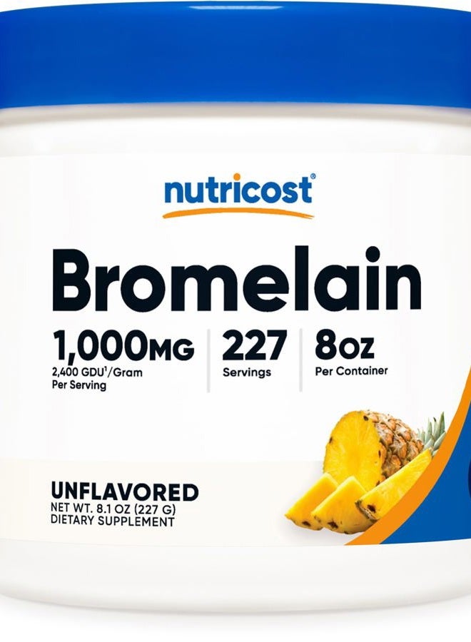 Nutricost Bromelain Powder 8 OZ - Non-GMO, Vegetarian, Gluten Free - Image 1