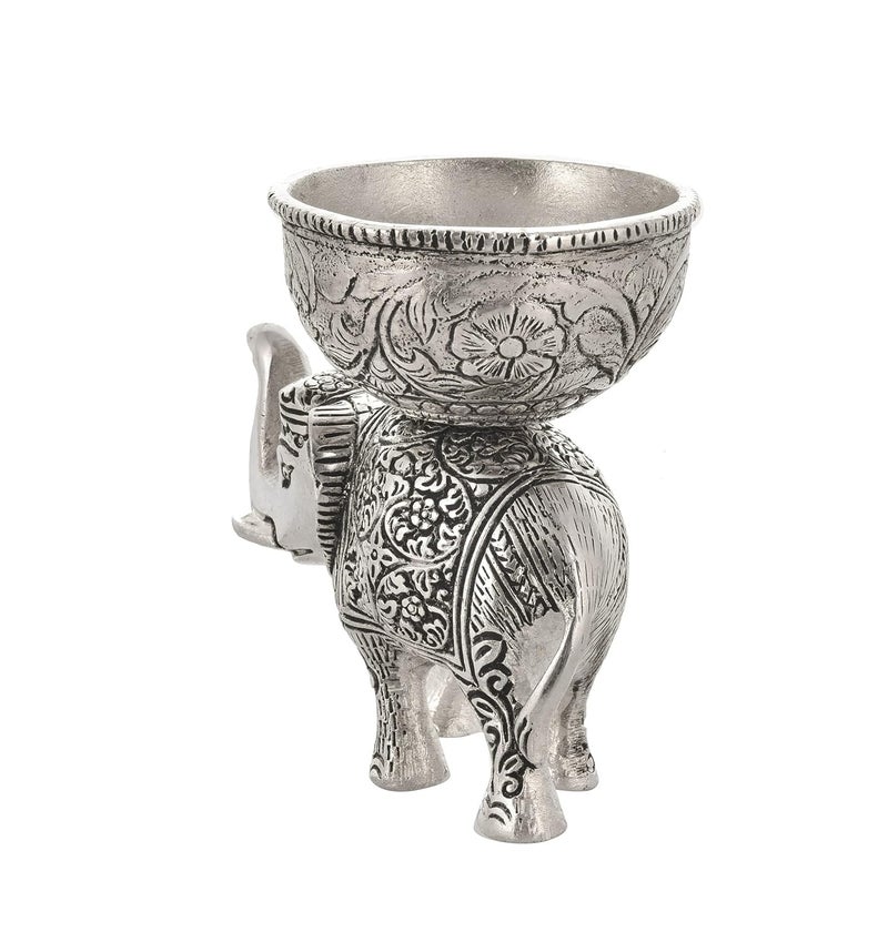 Houzzplus Handicraft Antique Elephant T Light Candle Holder Set of 2 Aluminium - Image 4