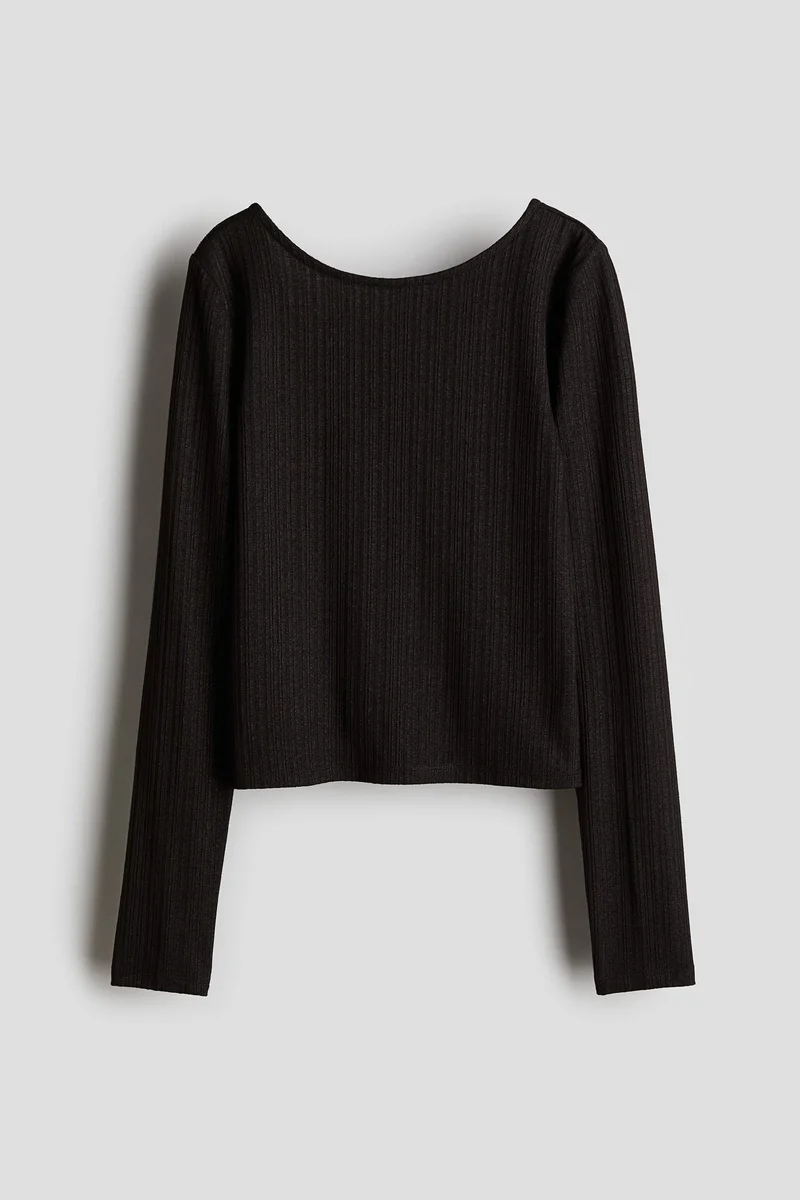 اتش اند ام Ribbed Jersey Top