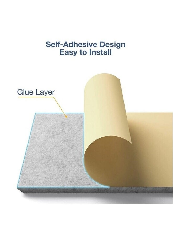 GGEROU - 12Pack Acoustic Panels Sound Proof Padding Bevled Edge Polyester Fiber Panels High Density Acoustic Treatment Wall Decoration for Home Office Studio 12X12X0.35inch Grey - Image 1