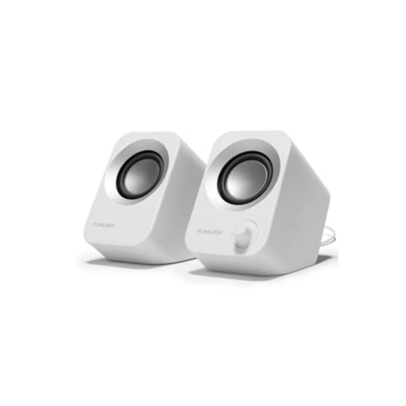 Speaker - 14W Stereo PC Speakers, USB Powered, Compact Size with 30° Tilt Design, Volume Dial Control, for Desktop, Laptop, Monitor, Gaming Consoles - Image 1