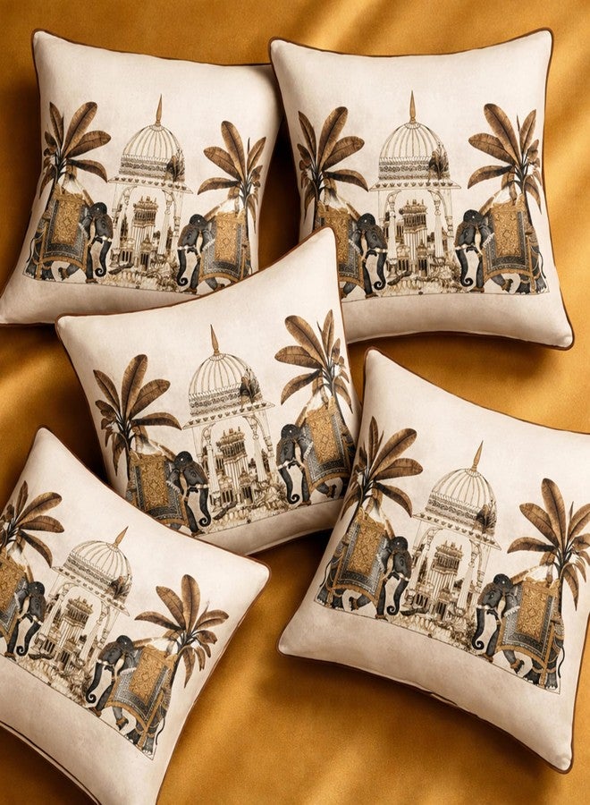 ELORA Soft Cushion Covers[16 * 16 in] (3, Heritage Ivory) - Image 5