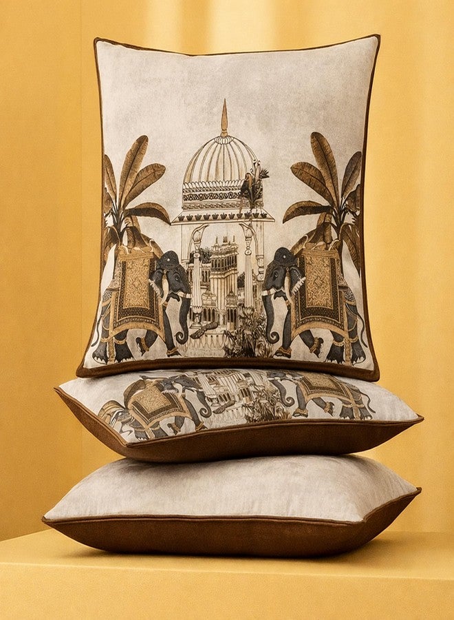 ELORA Soft Cushion Covers[16 * 16 in] (3, Heritage Ivory) - Image 4